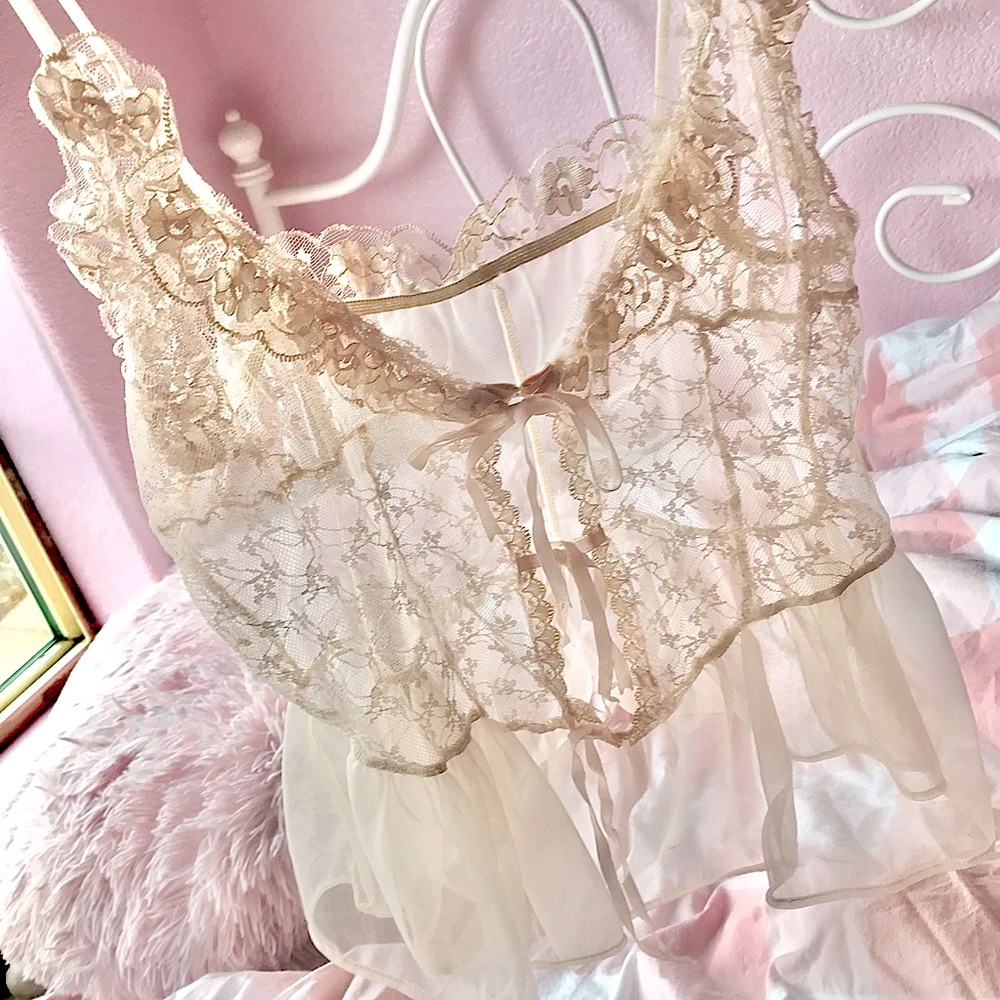 Vintage lace lingerie top